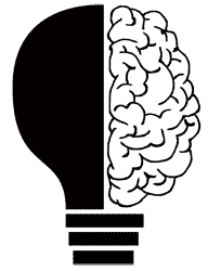 metà cervello, metà lampadina